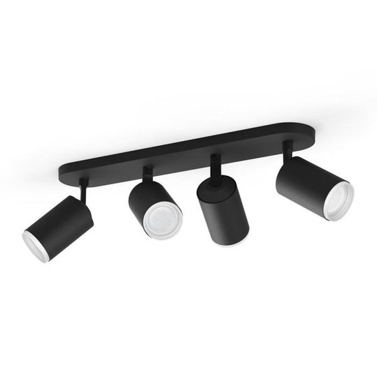 Philips Hue Fugato Kohdevalaisin musta, 4 x 5,7 W LED