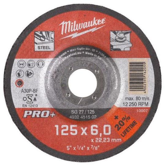 Milwaukee SG 27 PRO+ Katkaisulaikka 125x6 mm.
