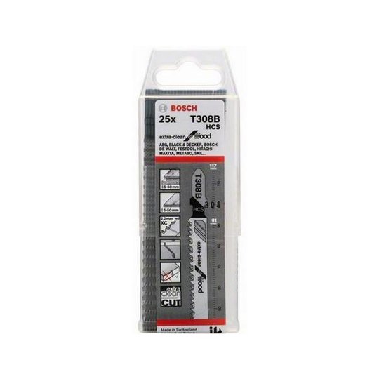 Bosch Extra-Clean for Wood Pistosahanterä 117mm, 25 kpl