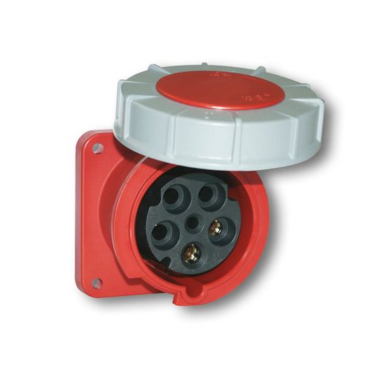 Garo UIV 4125-6 S Paneelin ulostulo IP67, 5-napainen, 125A Punainen, 6 h