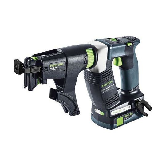 Festool DWC 18-2500 Li 3,1-Comp DURADRIVE Automaattiruuvain sis. 3,1 Ah:n akut ja TCL 6 -laturin