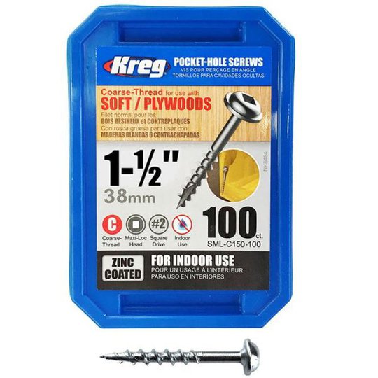 Kreg SML-C150-100 Ruuvi 38 mm 100 kpl:n pakkaus
