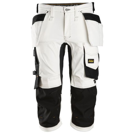 Snickers 6142 AllroundWork Caprit Valkoinen, musta C44