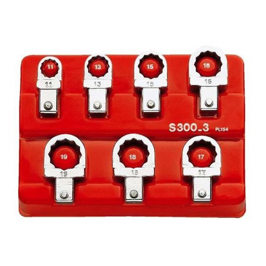 Facom J.300-3 Kiintolenkkiavainsarja 7 kpl, 9x12 mm
