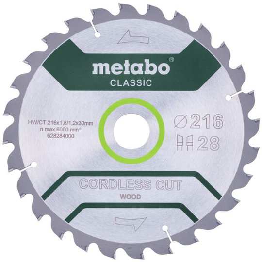 Metabo 628284000 Sahanterä 216x30 mm, 28T