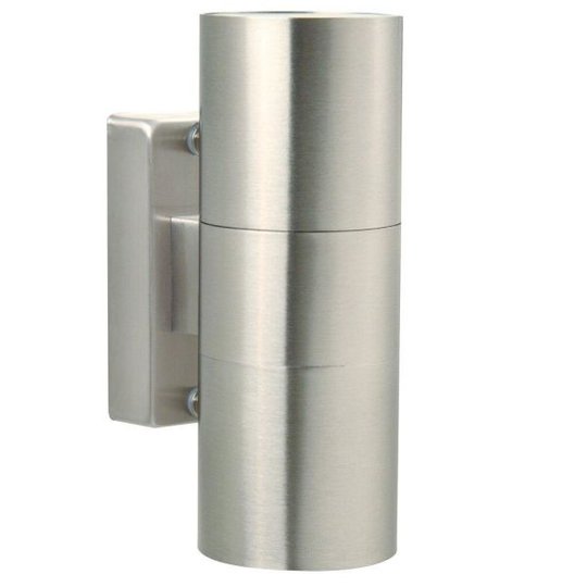 Nordlux TIN 21279134 Julkisivuvalaisin GU10, 2x35W, IP54 Ruostumaton teräs