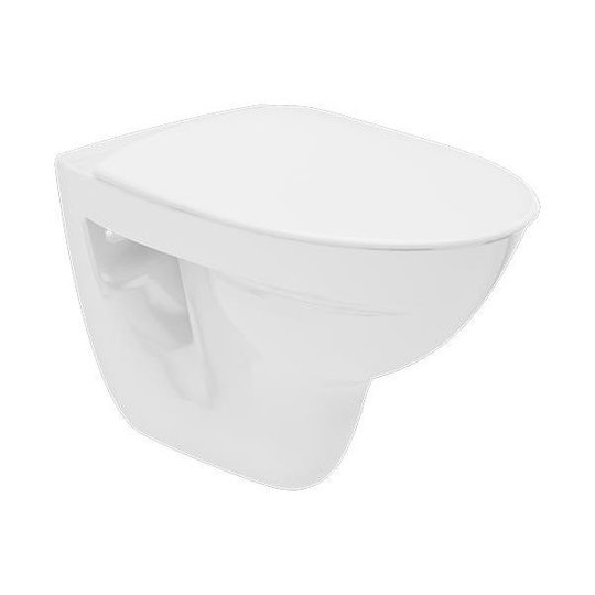 Ifö Spira Rimfree 627508809 WC-istuin ilman huuhtelusäiliötä seinälle asennettava, pehmeällä kannella
