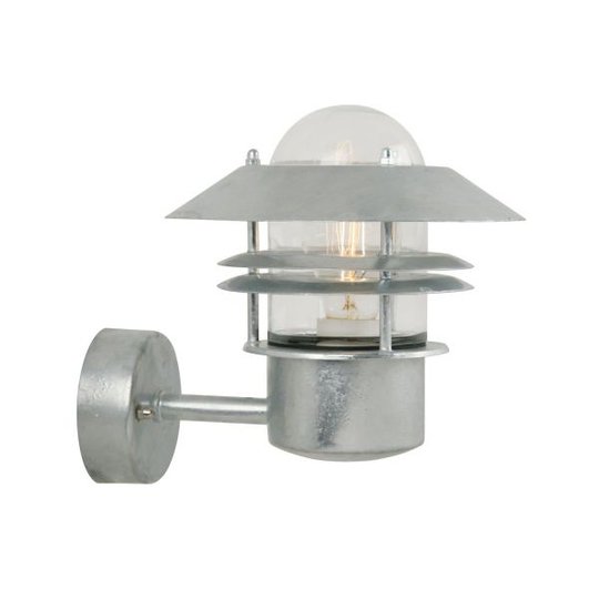 Nordlux BLOKHUS 25011031 Seinävalaisin E27, 60W, IP54 Galvanoitu