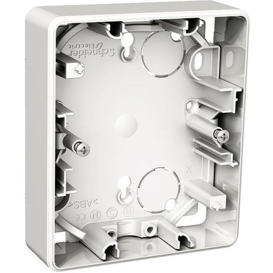 Schneider Electric Exxact WDE002360 Korotusrasia pinta-asennukseen, 2-osaiseen pistorasiaan
