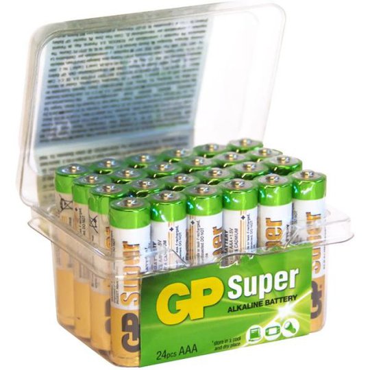 GP Batteries Super Alkaline 24A / LR03 Alkaliparistot AAA, POWERCASE, 24 kpl pakkaus