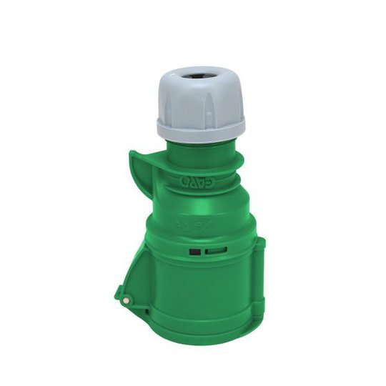 Garo S 416-2 Q Jatkopistorasiat IP44, 5-napainen, 16A, Quick Vihreä, 2 h