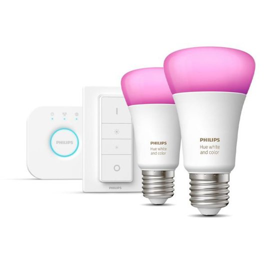 Philips Hue White and Color Ambiance Aloitussarja älyvalaistukseen, 2 x 9 W