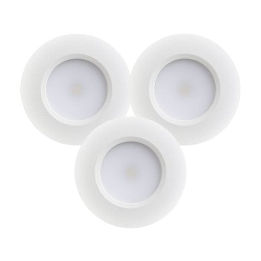Designlight QB-308MW Downlight-valaisin valkoinen 3000 K, 3 kpl