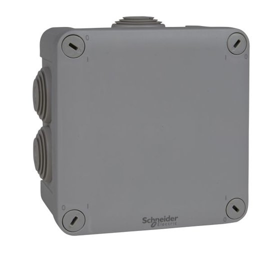 Schneider Electric ENN05005 Kytkentärasia harmaa, ruuvikansi 105x105x55 mm