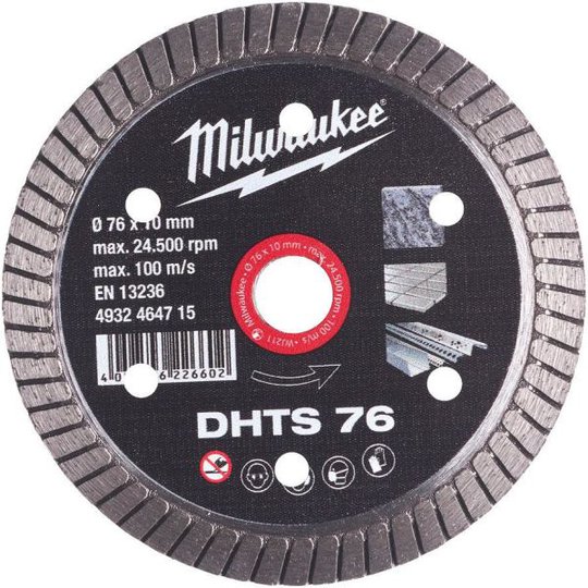 Milwaukee DHTS 76 Timanttikatkaisulaikka Ø 76 mm