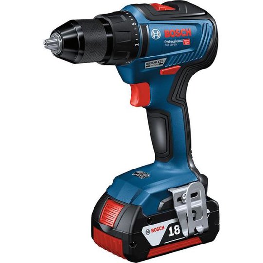 Bosch GSR 18V-55 Porakone-ruuvinväännin Sis. 4,0 Ah akut ja laturin